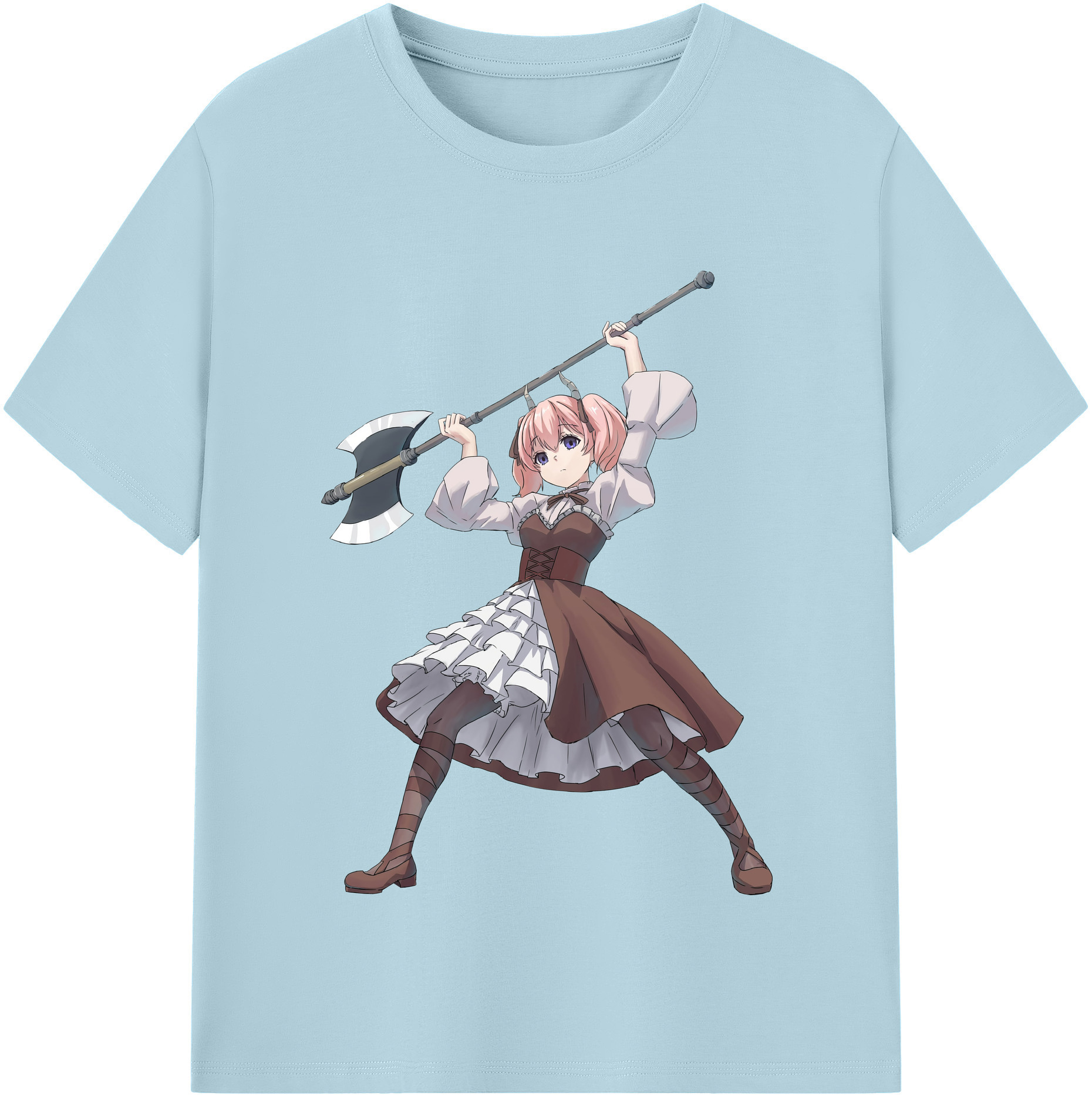 （画像用） 葬送のフリーレン Frieren 綿100％半袖Tシャツ（フロントプリント）